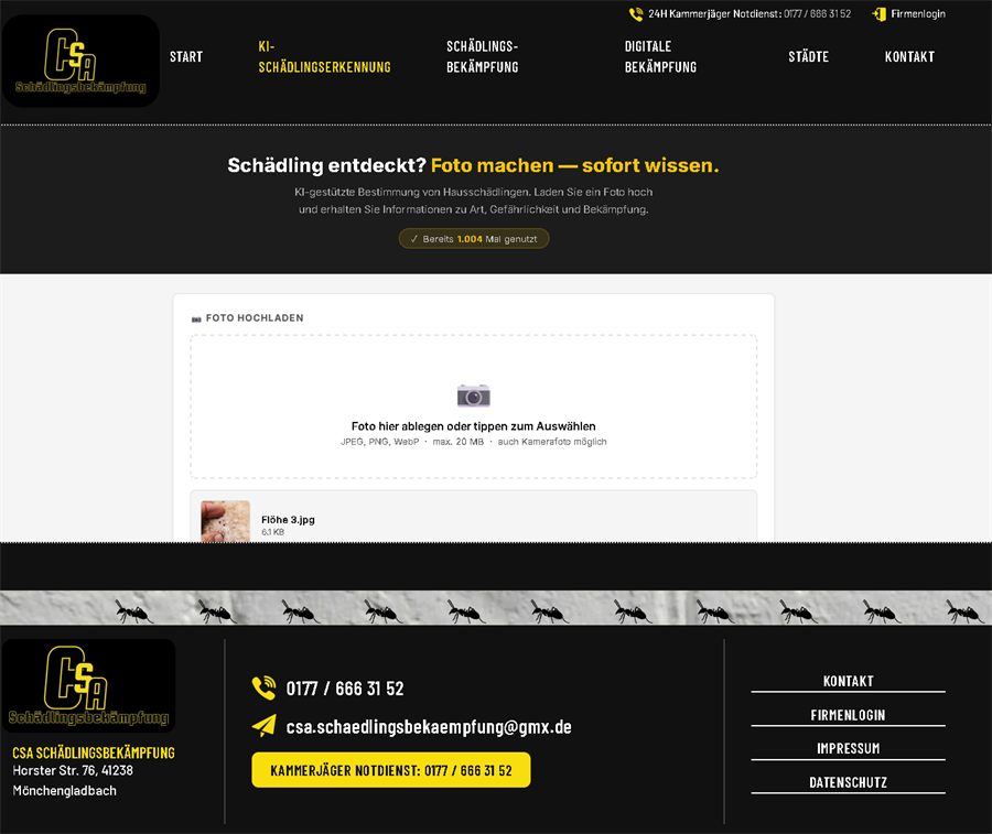 KI-gestützte Schädlingserkennung per Foto