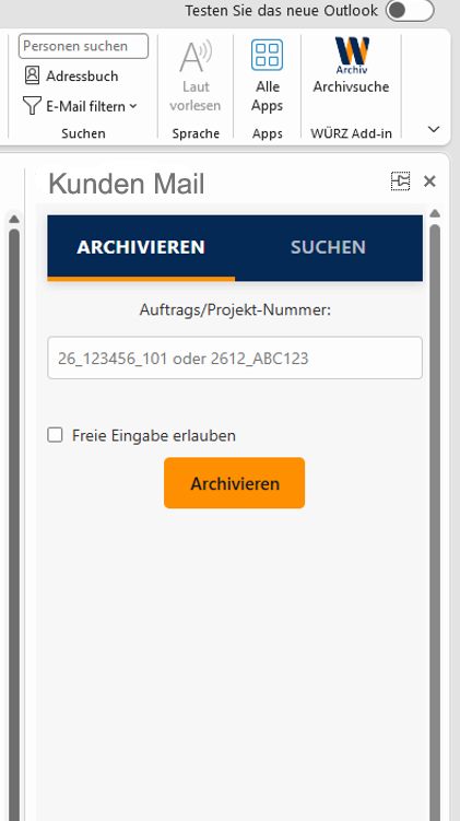 Outlook-Plugin – Übersicht